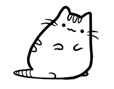 Kolorowanka skromny kotek Pusheen
